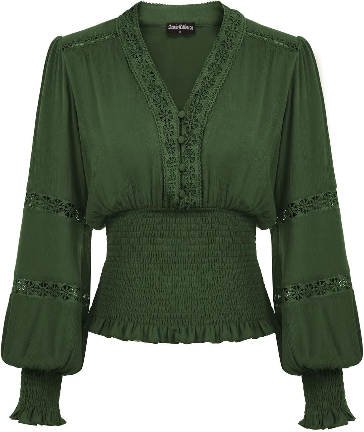 Renaissance Peasant Blouse with Lantern Sleeves for Women
