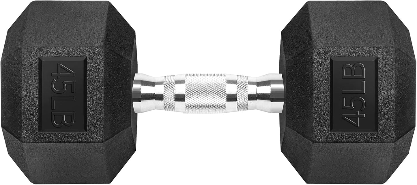 Hex Dumbbells Rubber Coated Cast Iron for Versatile Workouts