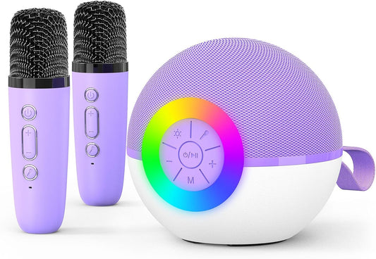 Portable Mini Karaoke Speaker with LED for Kids & Adults