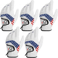 FINGER TEN Golf Gloves Men Left Right Leather Value 5 Pack - Reliable