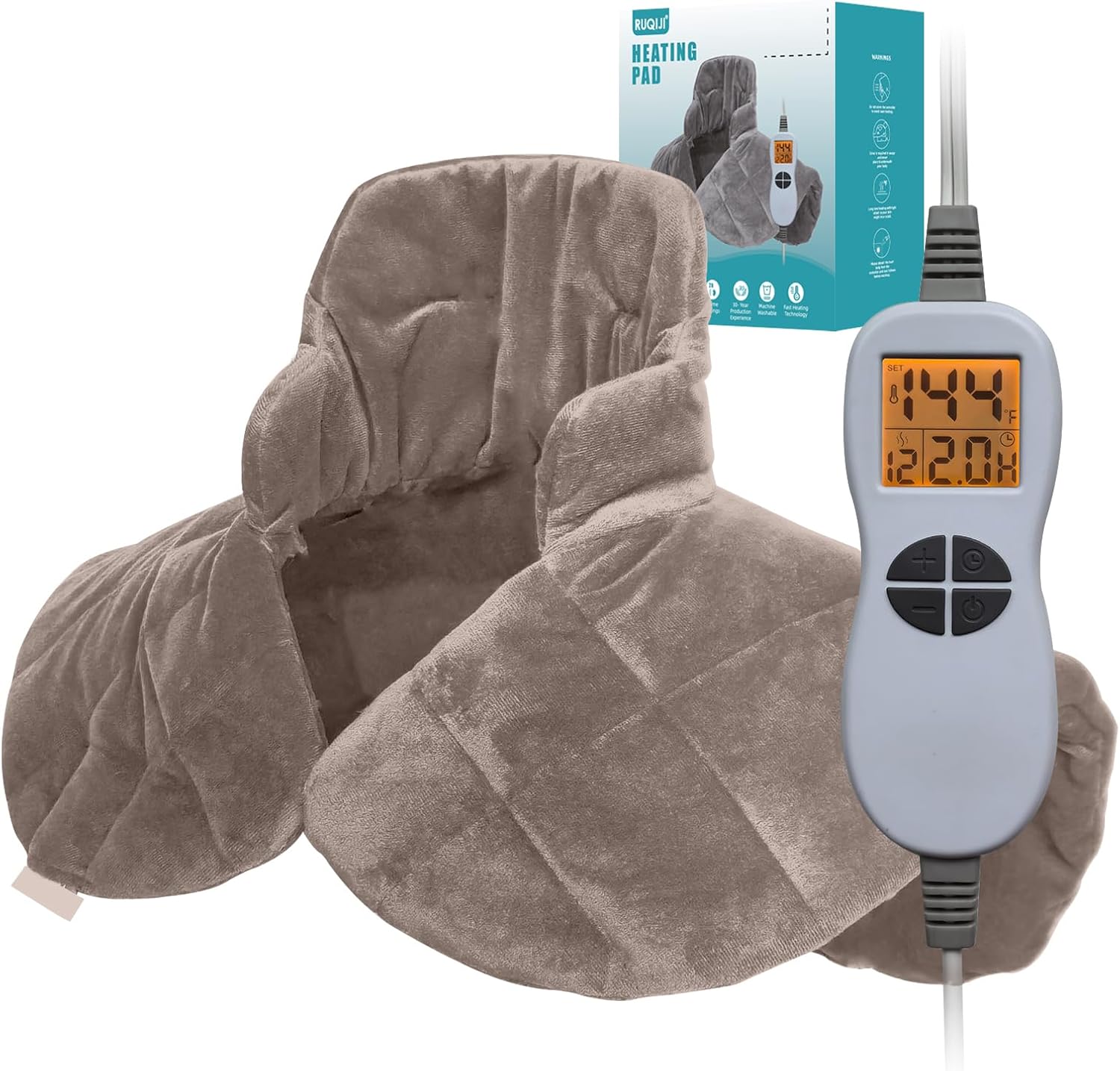 Ruqiji Weighted Neck and Shoulder Heating Pad for Pain Relief