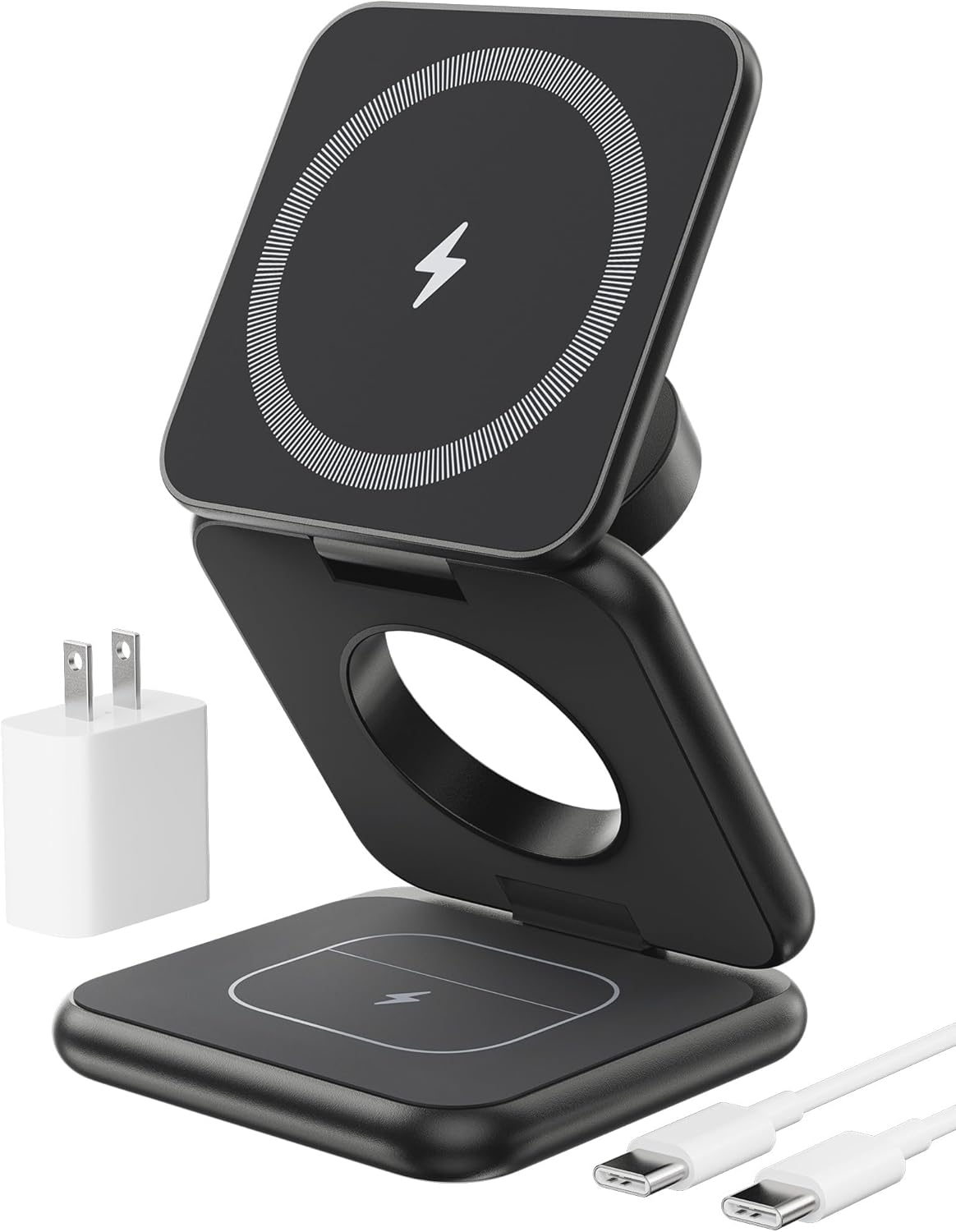 Foldable Magnetic Wireless Charger for Apple Devices, 3 in 1