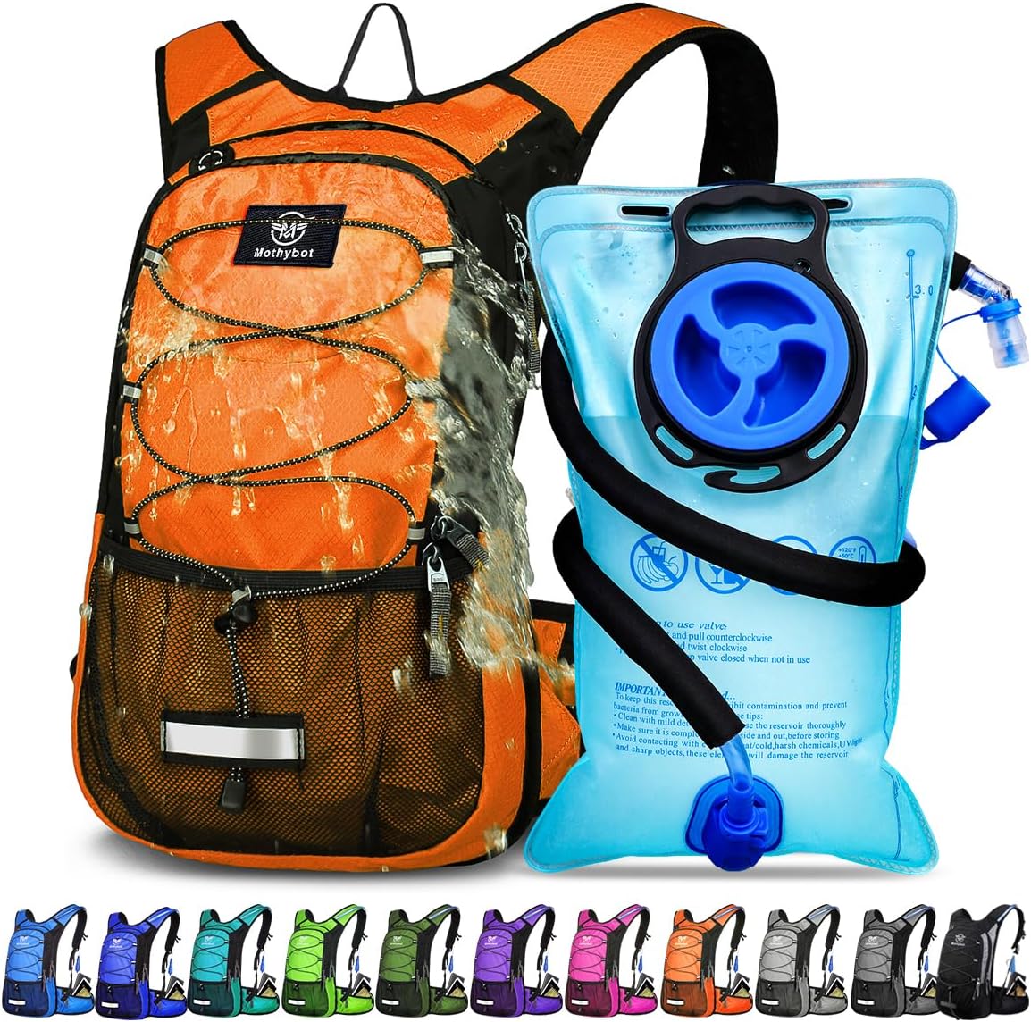 Insulated Hydration Backpack Pack with 3L BPA Free Bladder