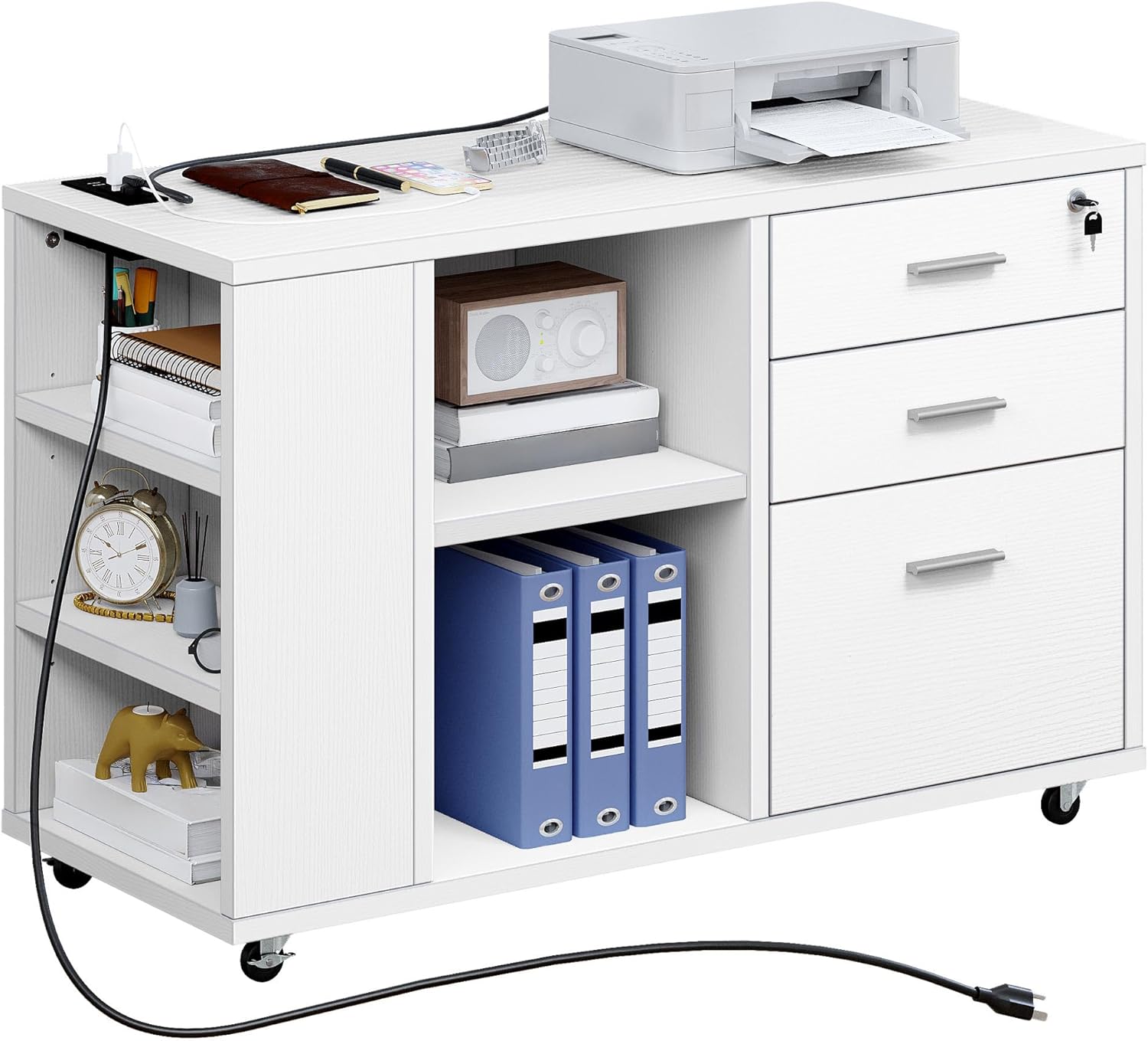 YITAHOME File Cabinet with Charging Station for Home Office