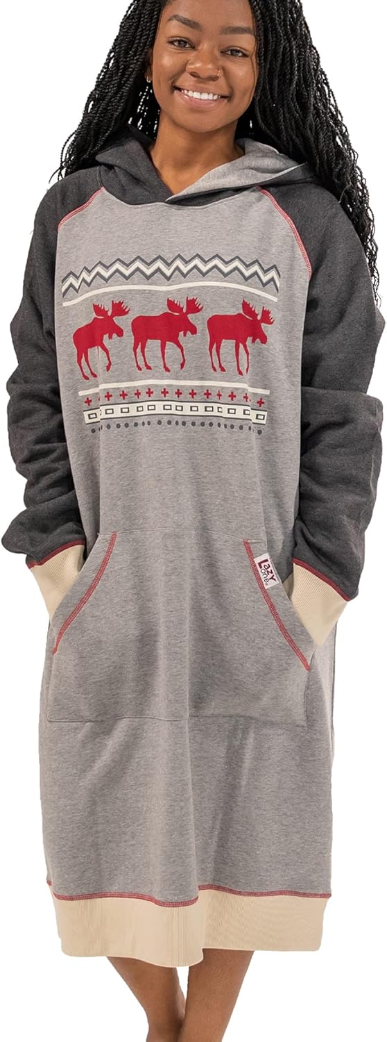 Oversized Hoodie Sweatshirt for Women - Cozy Sleepwear Dress
