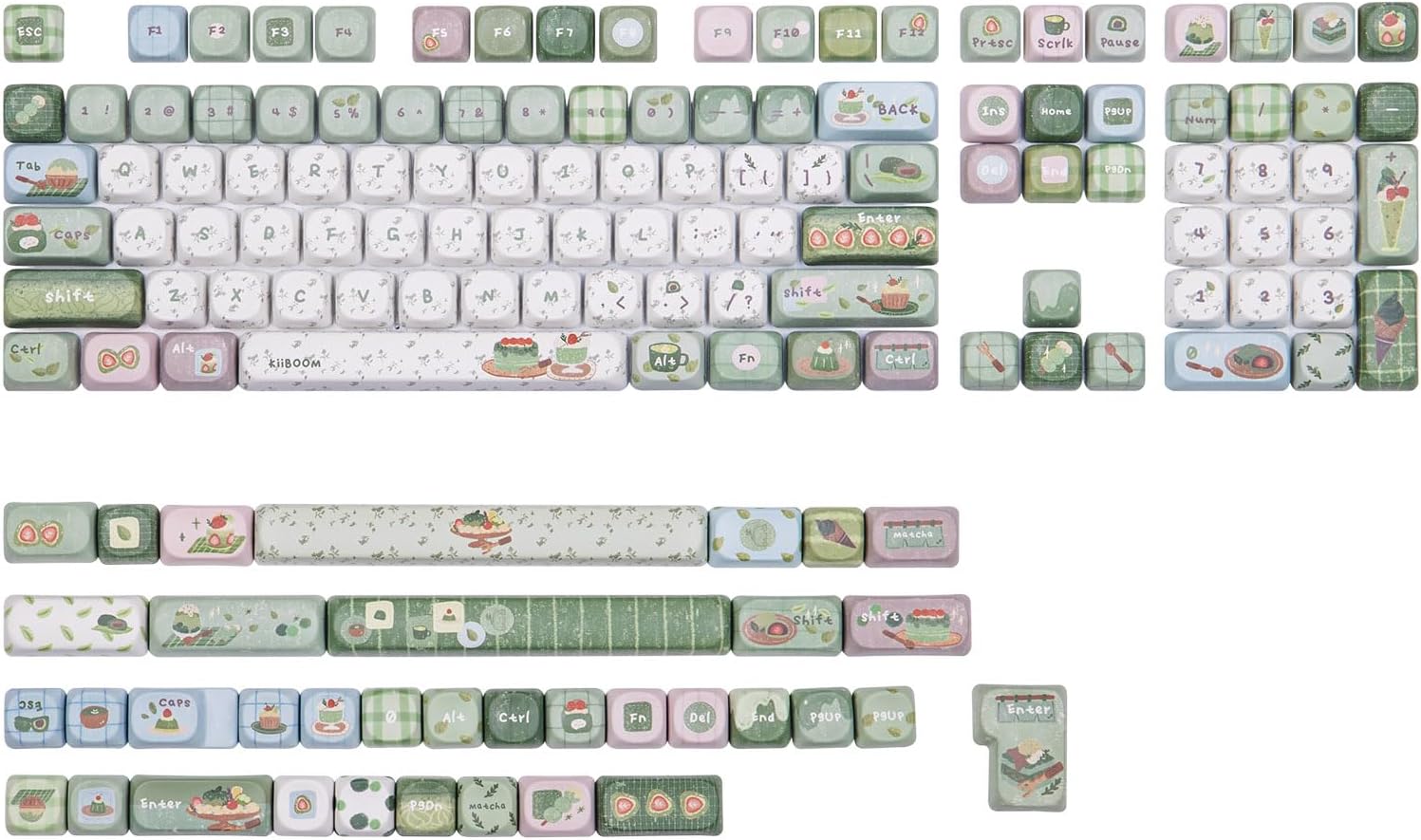 KiiBoom Sprout Picnic Keycap Set for Mechanical Keyboards