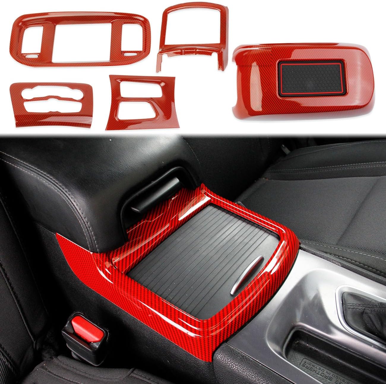 Carbon Fiber Gear Shift Panel Trim for Dodge Charger 2015-2022