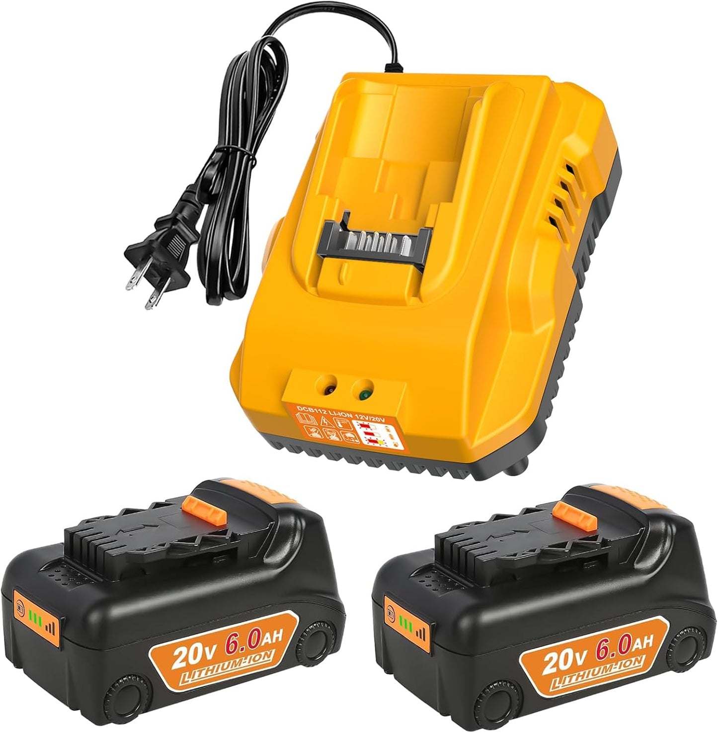 Power Your Tools Longer: 20V Max 6.0Ah Battery 2-Pack
