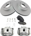 Front Brake Pad & Rotor Kit with Calipers - Fits 2003-04 Accord