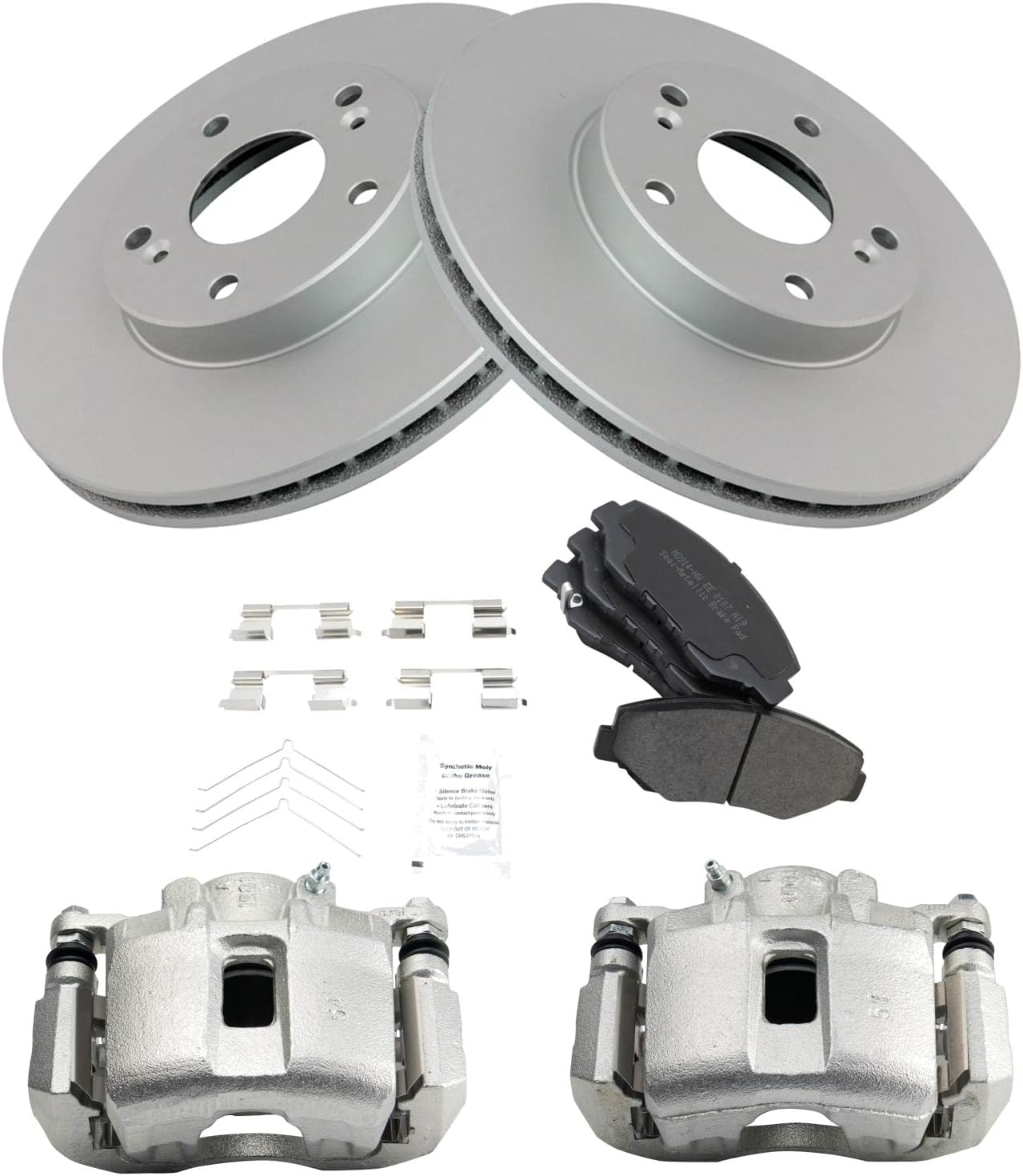 TRQ Front Brake Pad & Rotor Kit for 2003-2004 Honda Accord