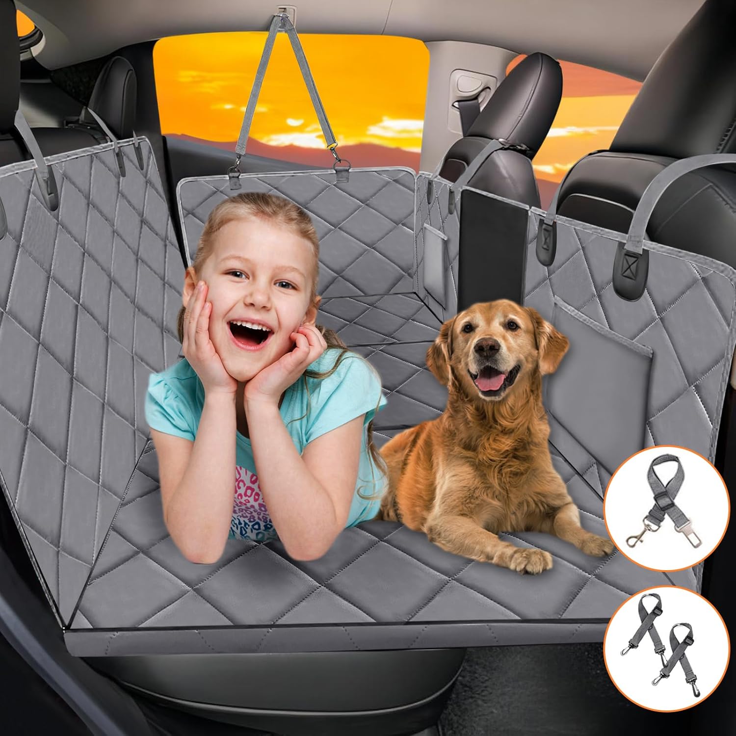 ROUWINNE Dog Backseat Extender - Spacious & Sturdy