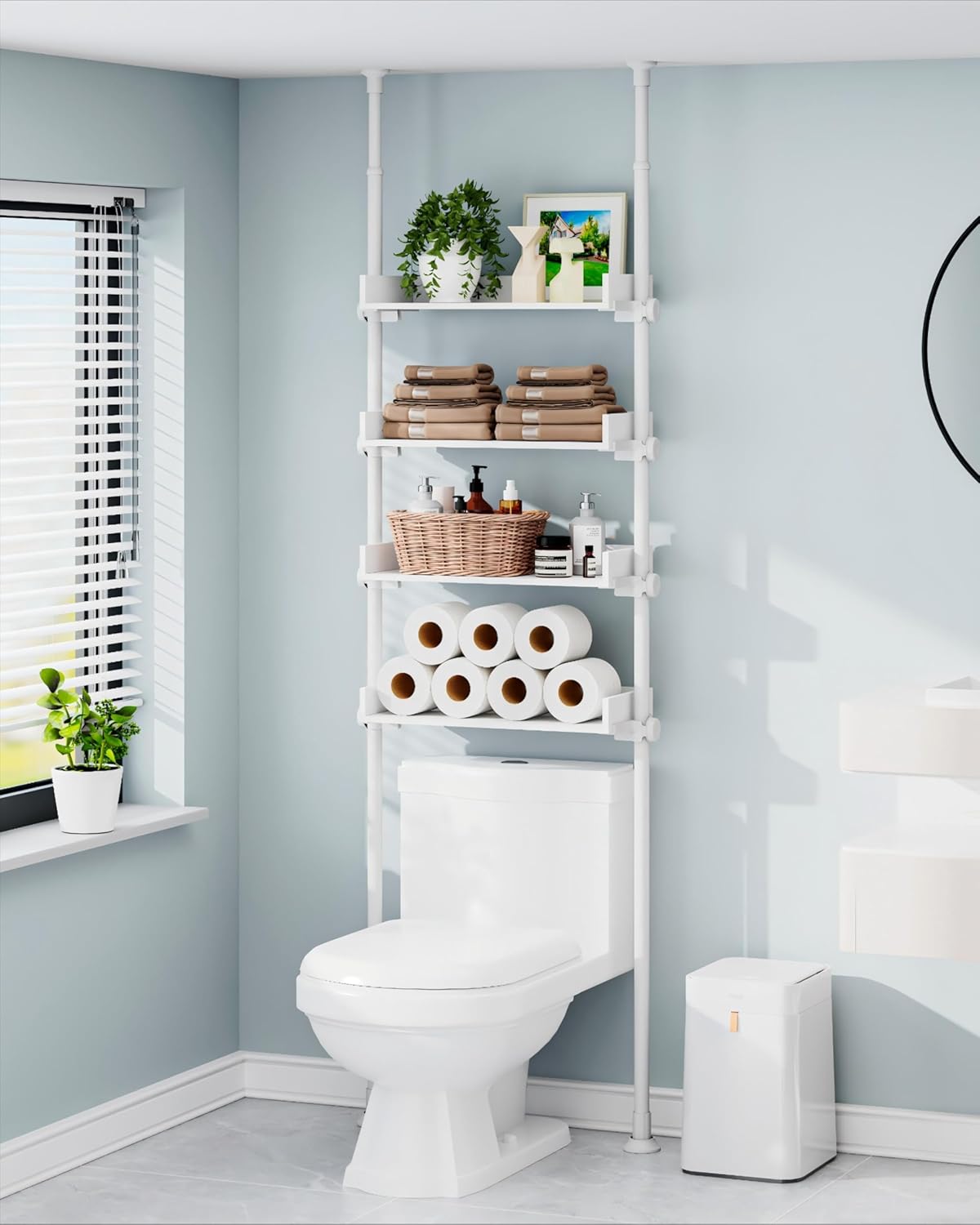 ALLZONE 4 Tier Over The Toilet Storage for Small Bathrooms
