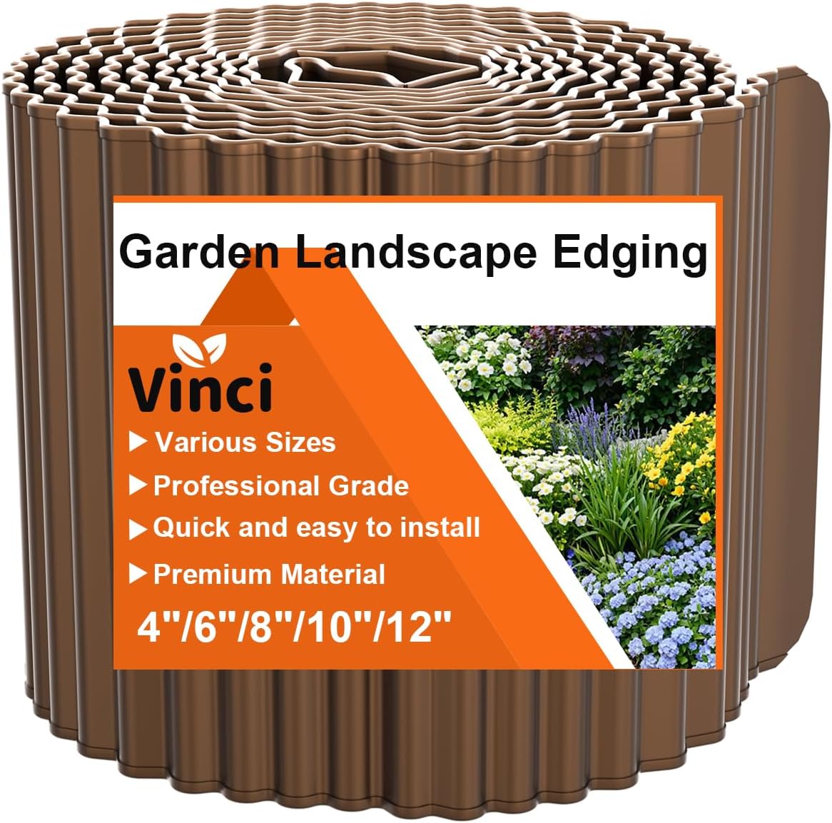 Vinci Garden Landscape Edging Border for Flower Beds and Pathways