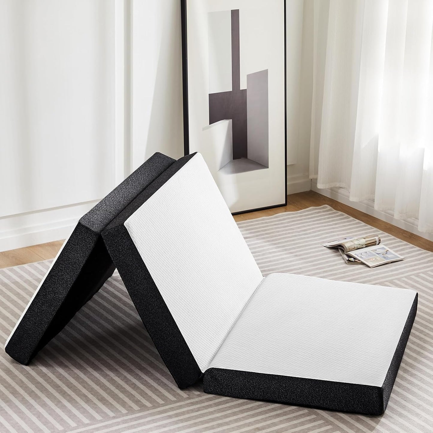 OLIXIS 3-Inch Memory Foam Mattress - Portable Queen Size Comfort