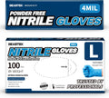 Blue Nitrile Exam Gloves 4.0 Mil, 100 Pcs - Powder-Free Protection