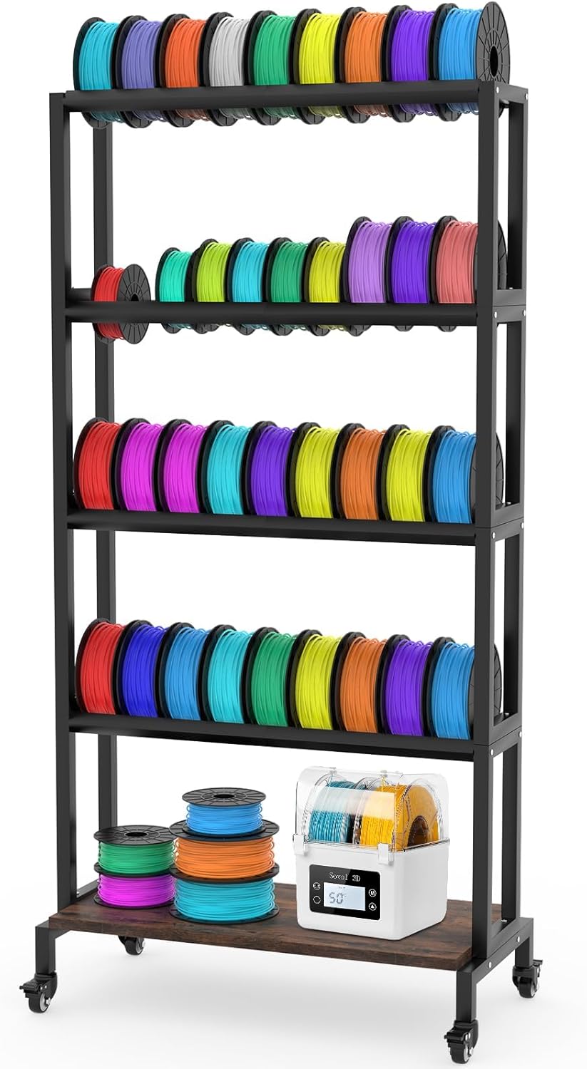 3D Printer Filament Storage Rack for Easy Organization and Access