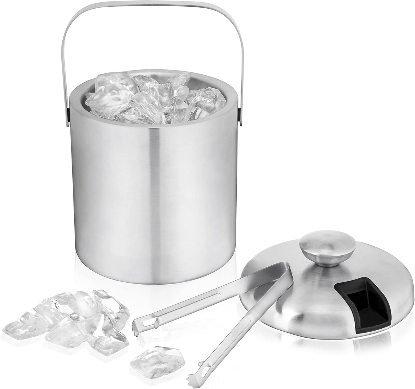 True Stainless Steel Ice Bucket with Lid for Parties and Events