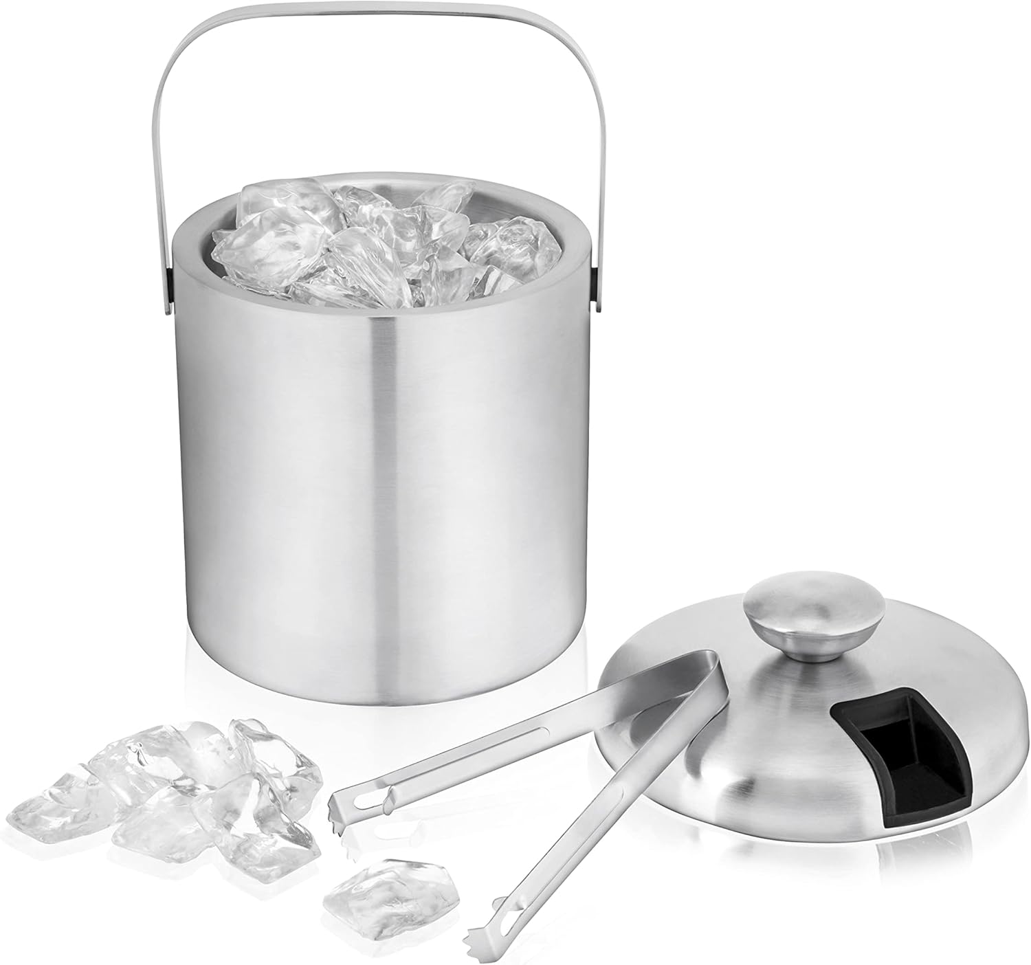 True Stainless Steel Ice Bucket with Lid for Parties and Events