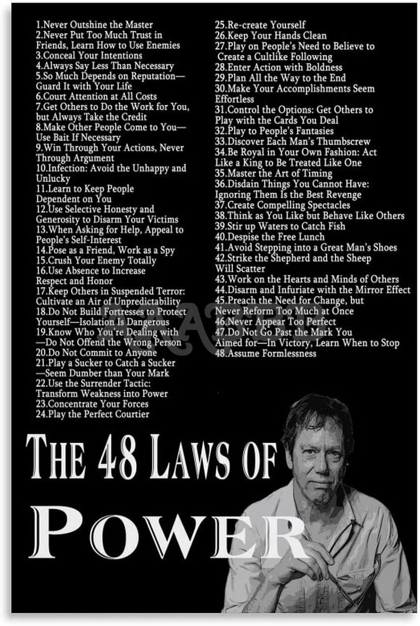 Artful Mastery: 48 Laws of Power Poster