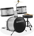 Gammon Junior 3-Piece Drum Set Silver - Complete Beginner Kit