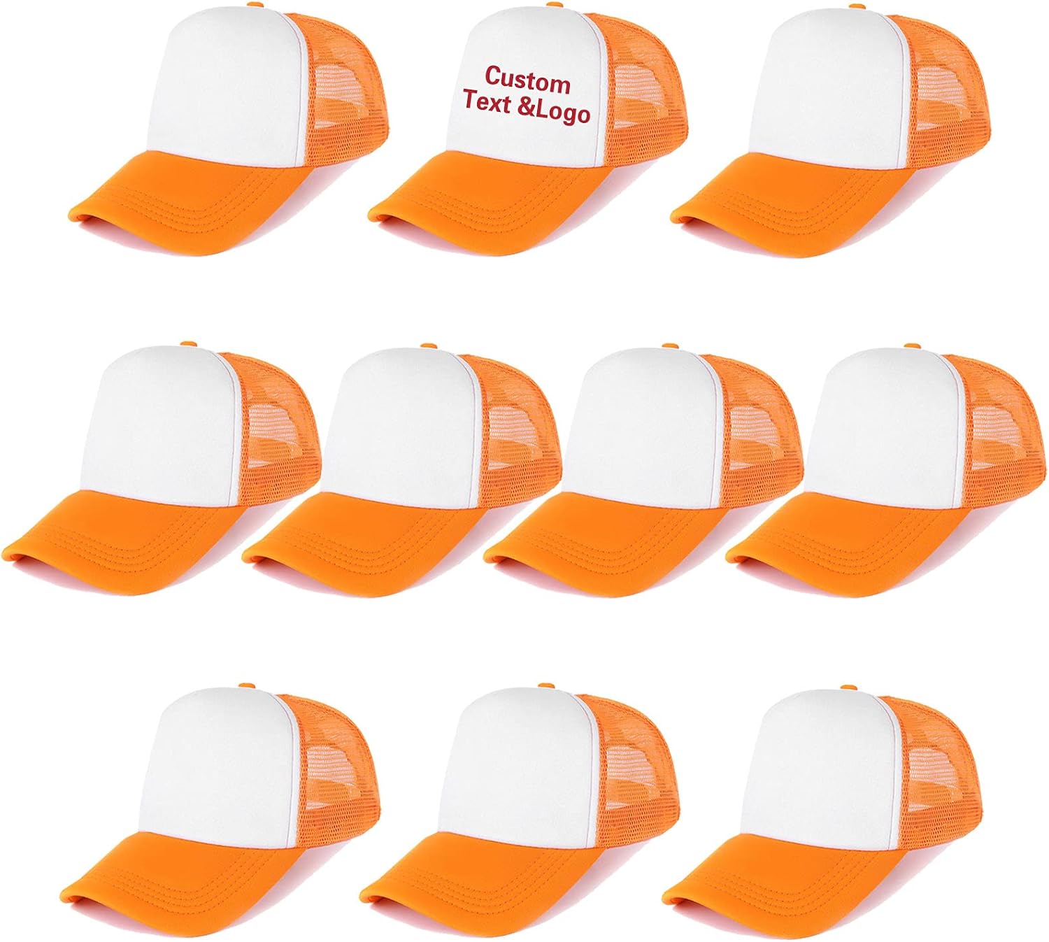 Ultrafun Trucker Hats 10 Pack Adjustable Blank Caps for DIY