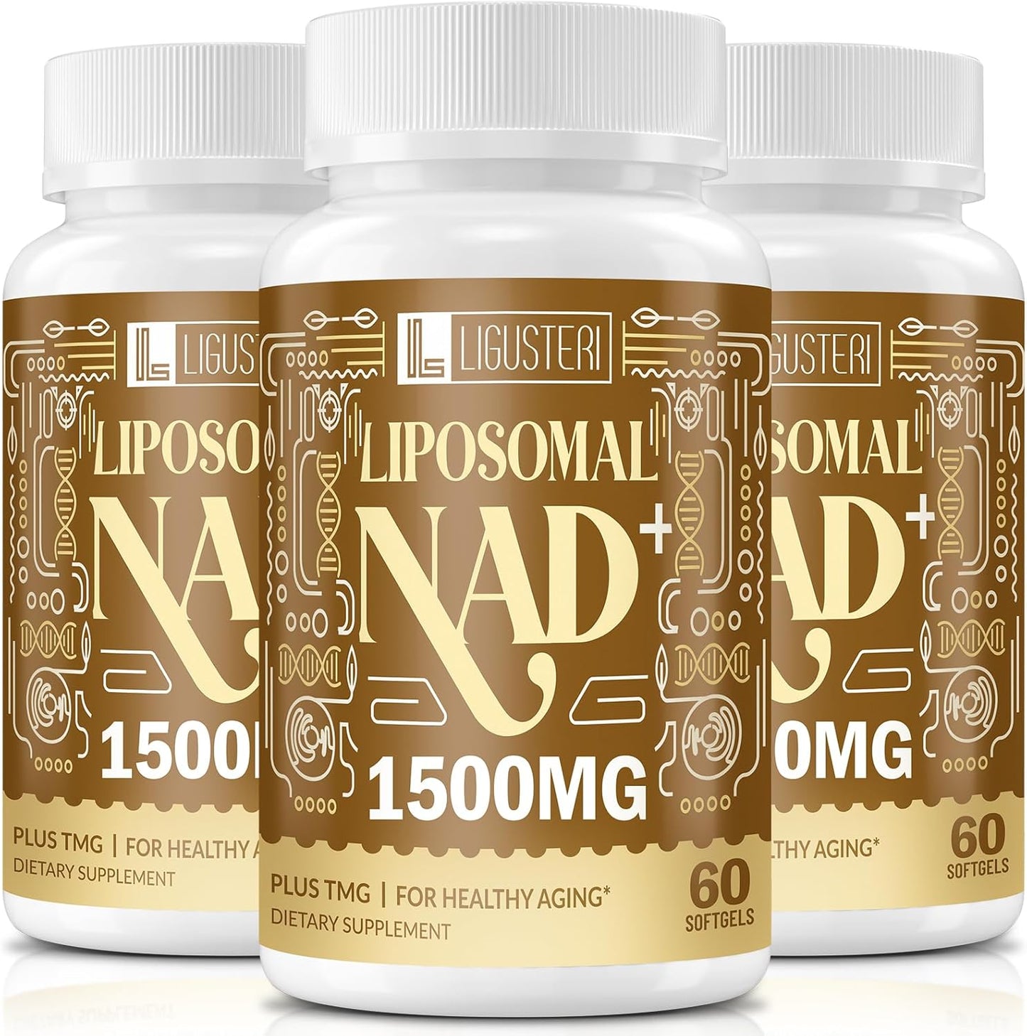 1500 MG Liposomal NAD+ Supplement for Cellular Energy & Longevity