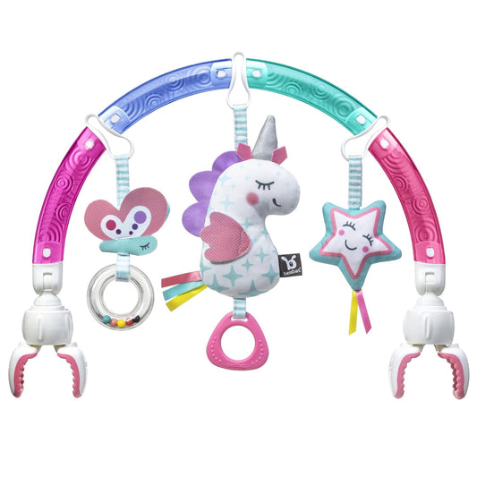 Rainbow Sensory Stroller Toy for Newborns - Unicorn