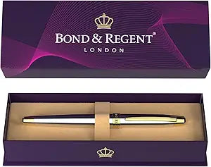 Bond & Regent Luxury Rollerball Pen with Gold Trim for Gifting
