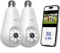 Hugolog 2K 3MP Light Bulb Security Camera - Dual Band 5G & 2.4GHz