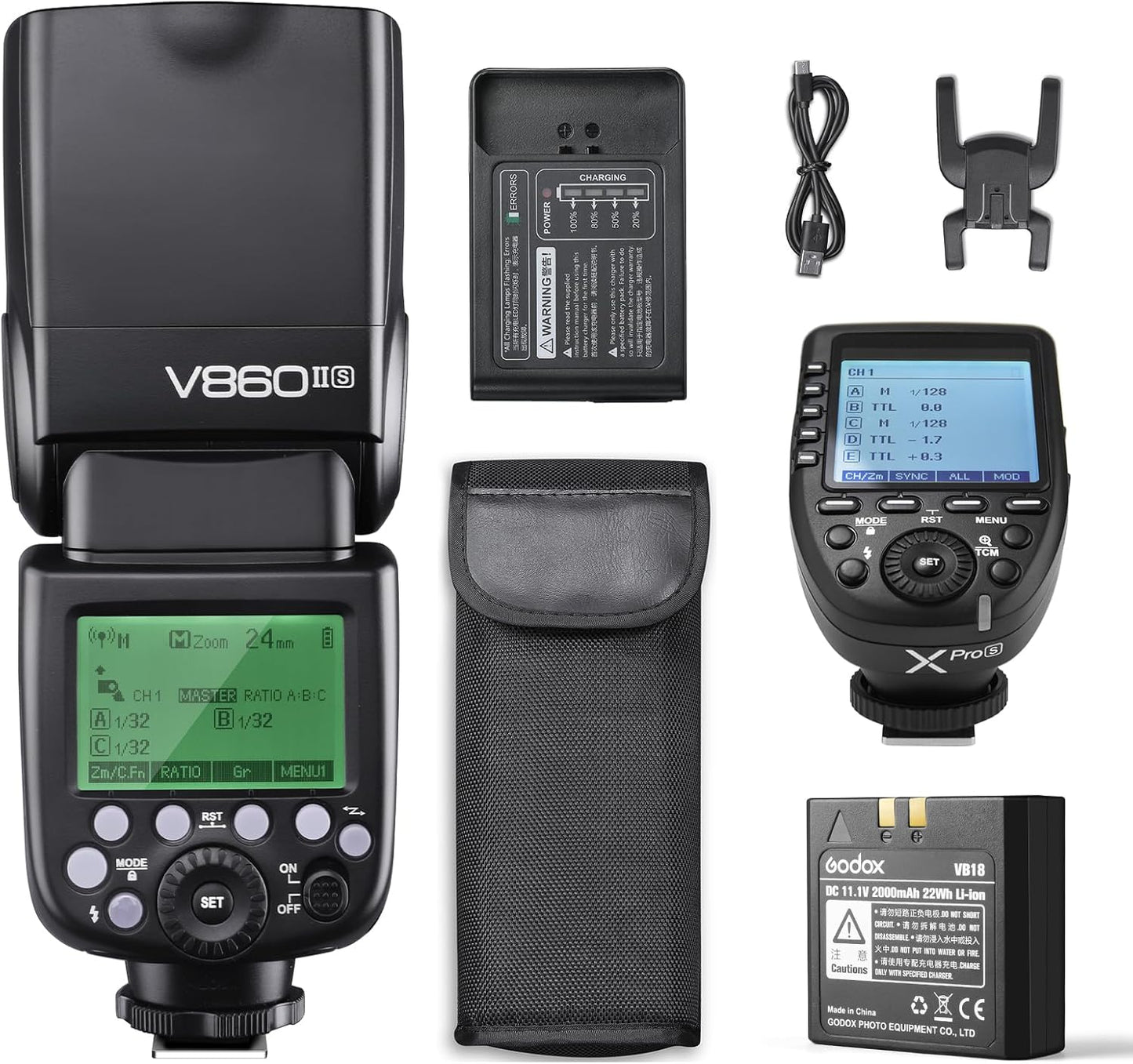 Godox V860II-S TTL Flash with Xpro S Wireless Trigger for Sony