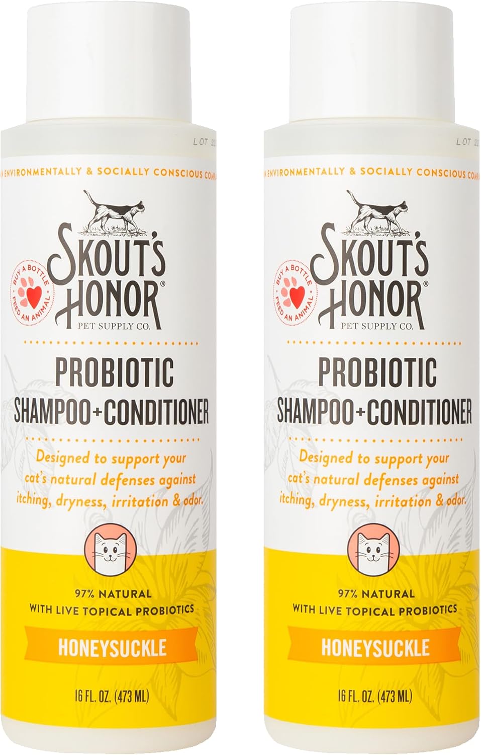 Skout's Honor Probiotic Cat Shampoo & Conditioner for Cats