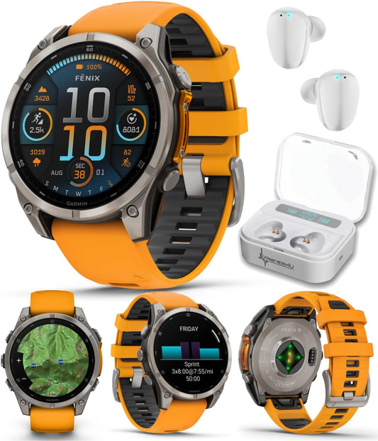 Garmin Fenix 8 Titanium Smartwatch Bundle