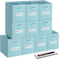 11x11 storage cube bins (Set of 10) - Foldable Fabric Cubby Organizers