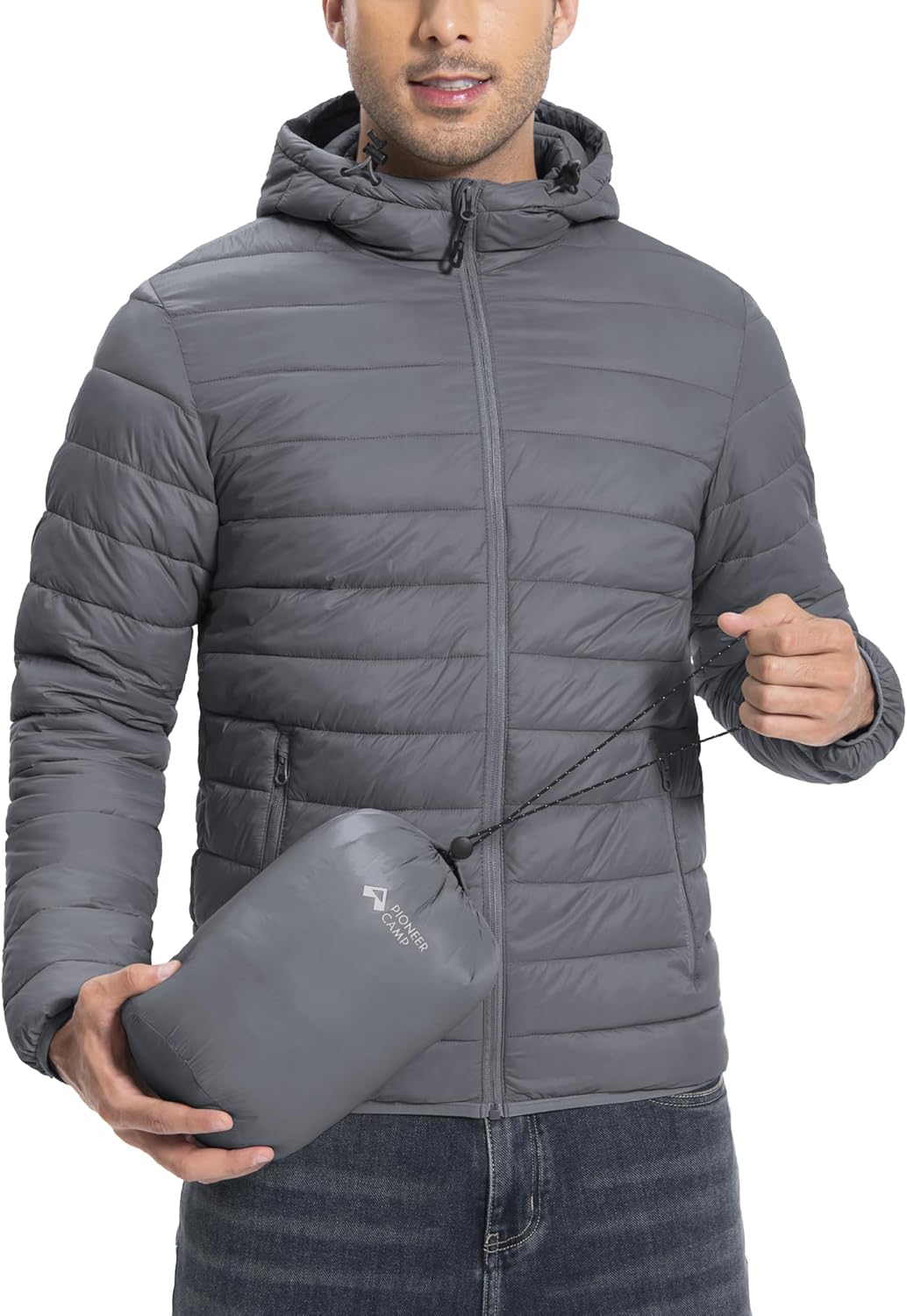 Pioneer Camp Mens Lightweight Packable Puffer Jacket for Winter