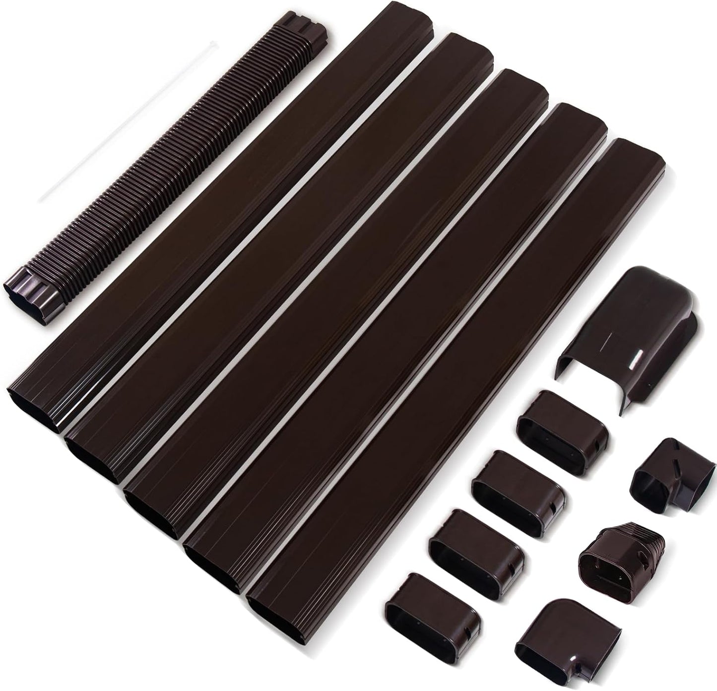 Mini Split Line Set Cover Kit for AC & Heat Pump - 10Ft PVC