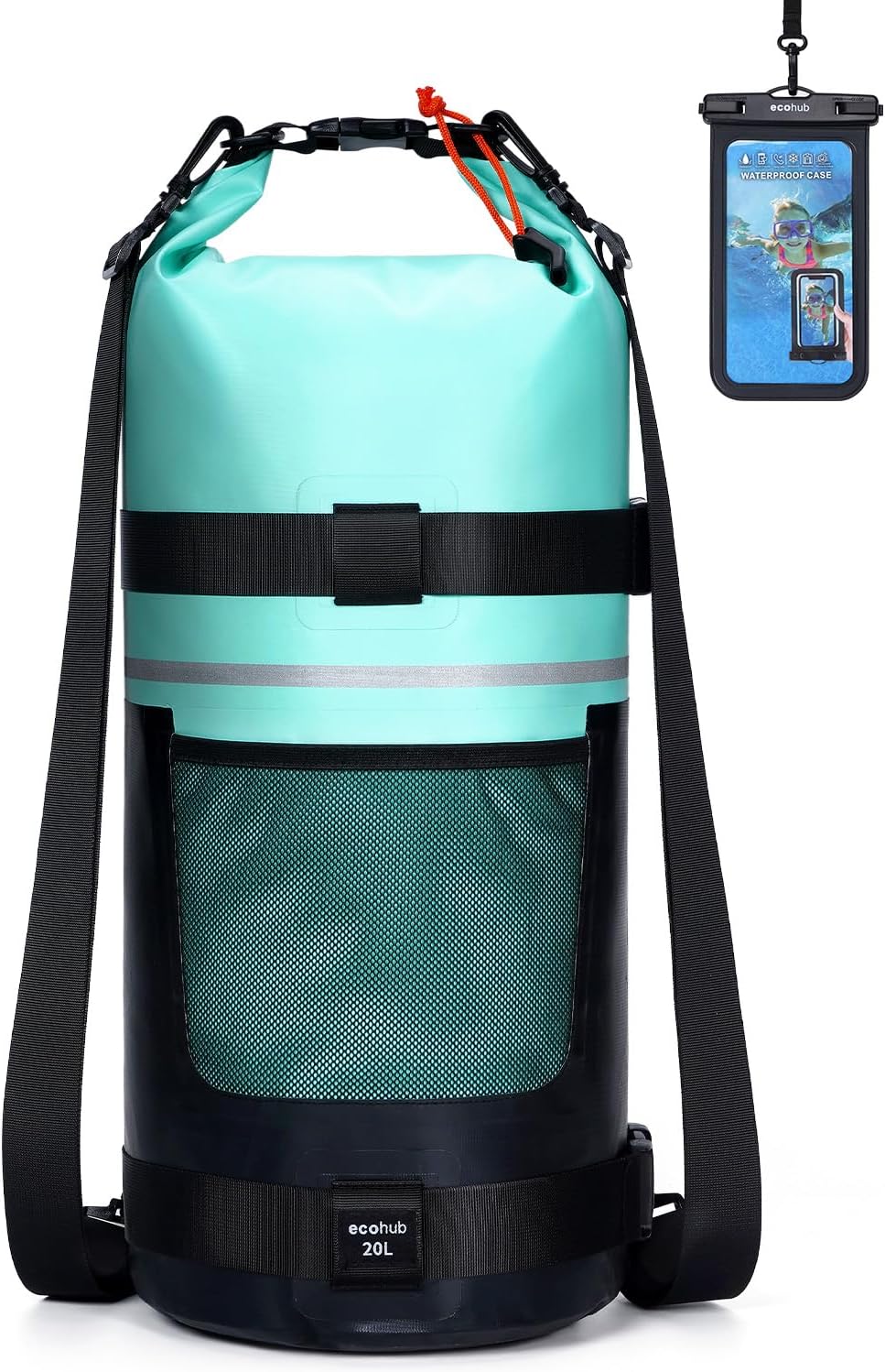 ECOHUB Waterproof Dry Bag for Travel, Kayaking, and Hiking