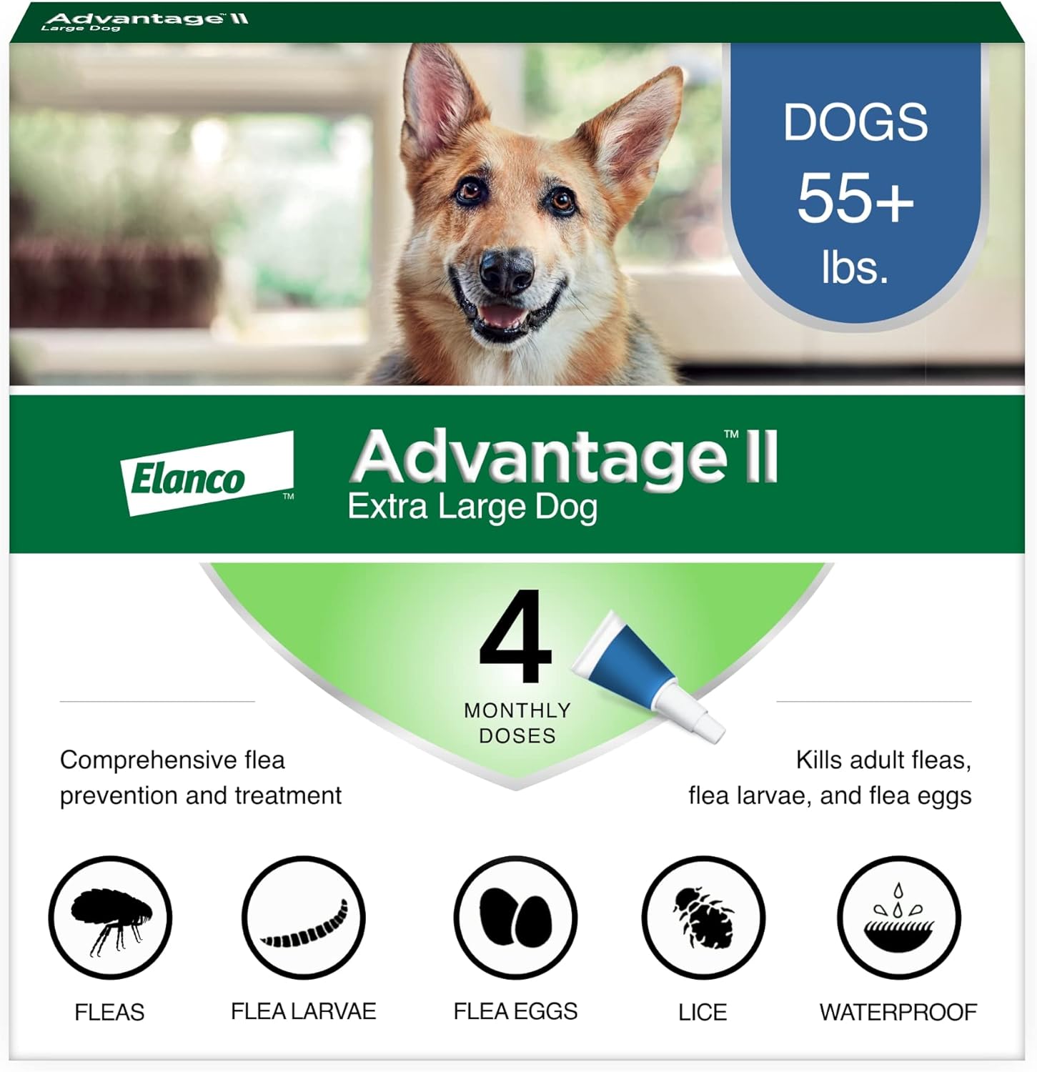 Advantage II XL Dog Flea Treatment for Dogs Over 55 lbs