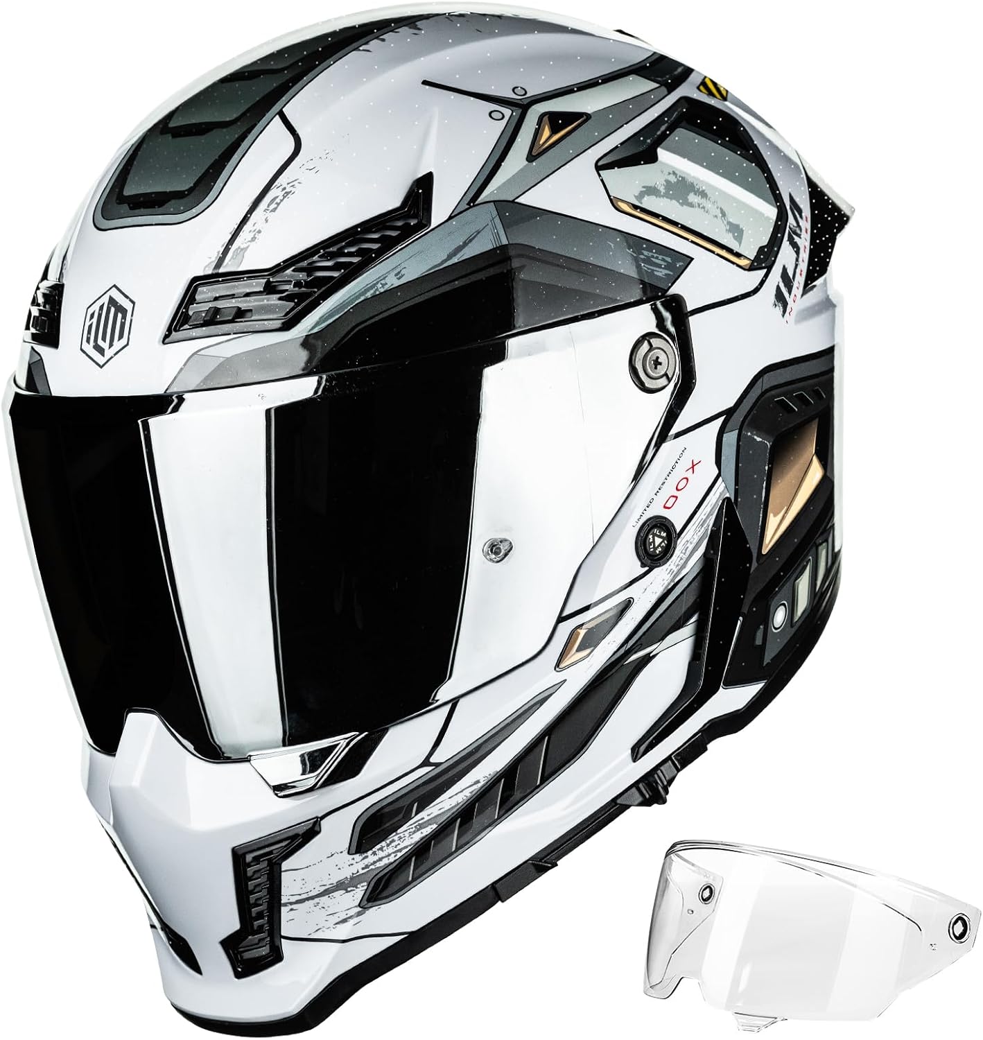 ILM Motorcycle Helmets Full Face DOT ECE for Men and Women