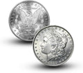 Antique 1888 S Morgan Silver Dollar Coins - Vintage Reproduction Set
