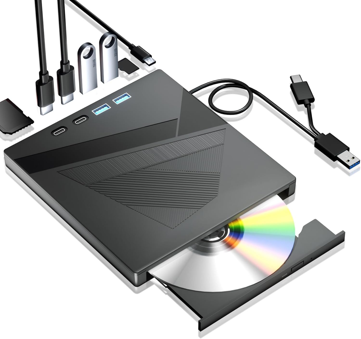 High-Speed 7-in-1 External DVD Drive by Taopjwr