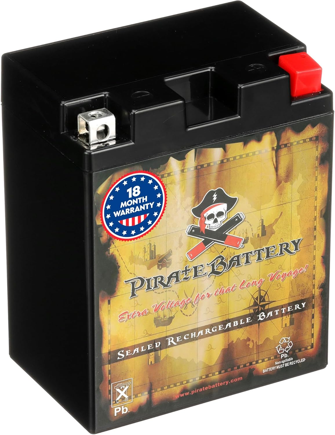 Pirate Battery 14AHL-BS 12V 14Ah Maintenance-Free Power Source