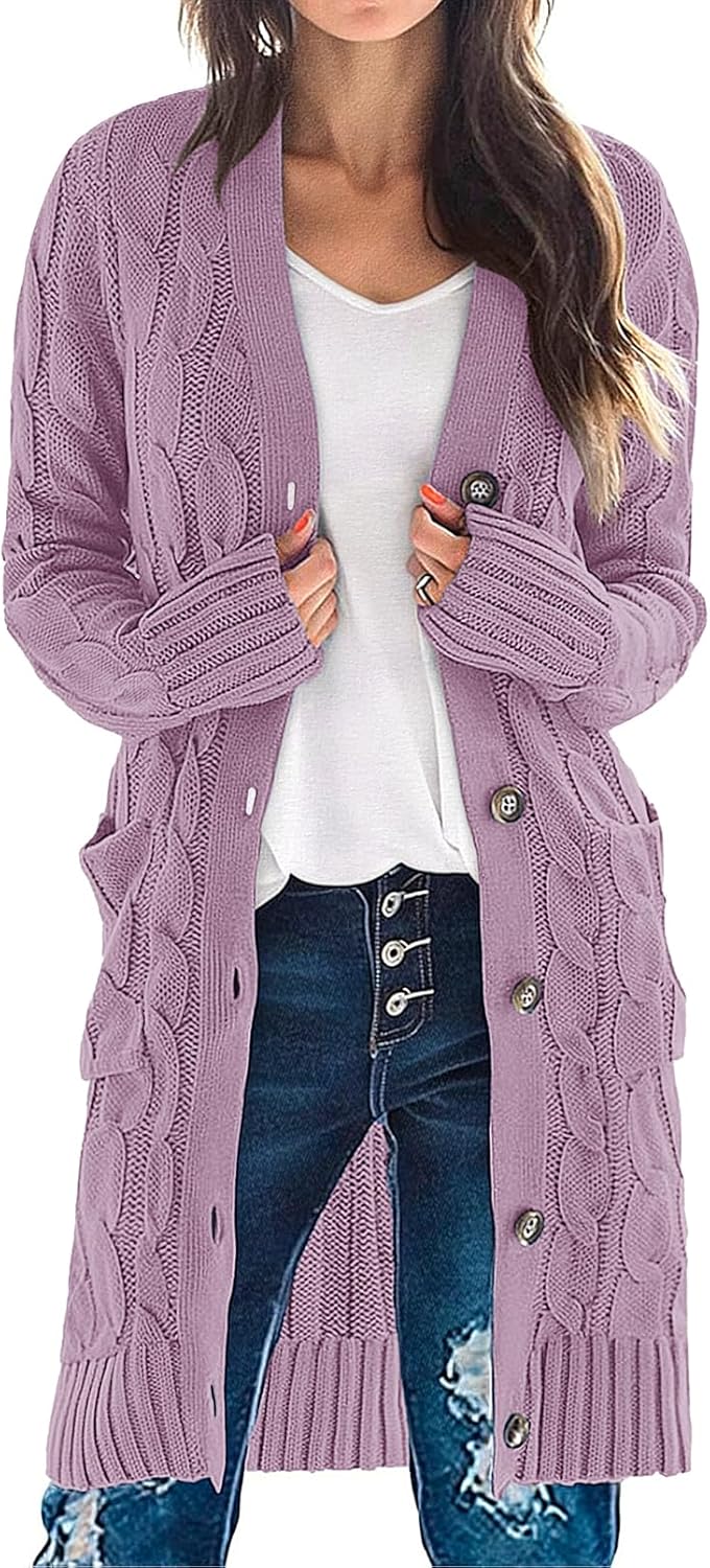 MEROKEETY Women's Long Sleeve Cardigan Sweater for Fall 2025