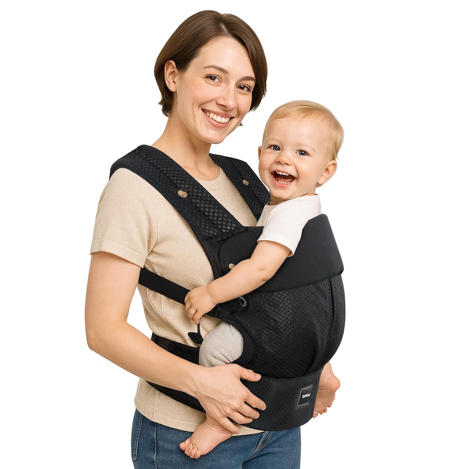 Safotad Baby Carrier with Lumbar Support for Comfort