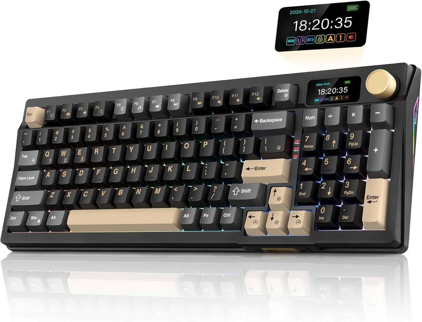 RedThunder K95 Wireless Mechanical Keyboard: Custom Pink Switches