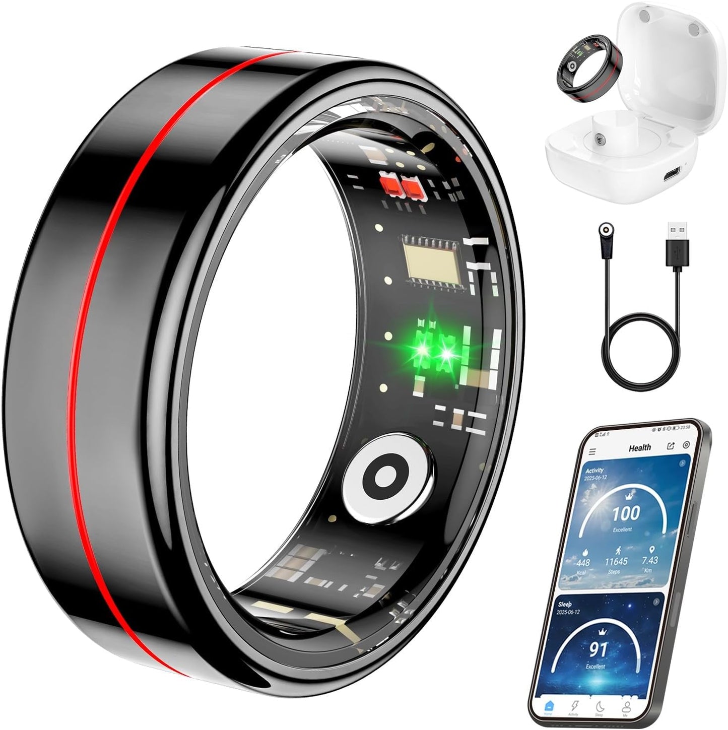 Fit Ring Smart Health Tracker for Men and Women with Sleep Monitor