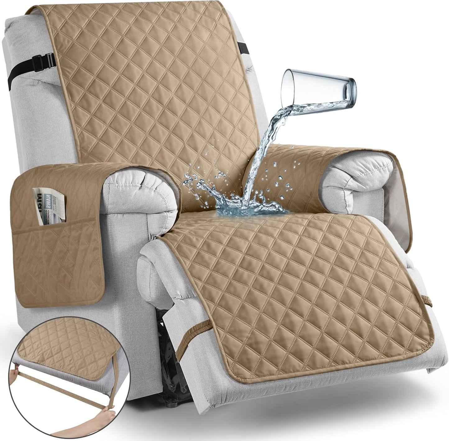 TAOCOCO Waterproof Recliner Chair Covers for Pets and Kids