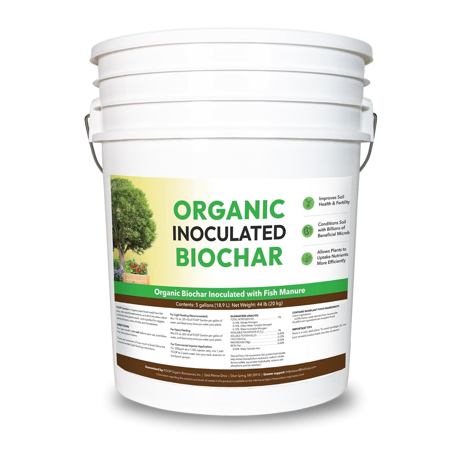 FOOP Organic Inoculated Biochar for Enhanced Soil Health
