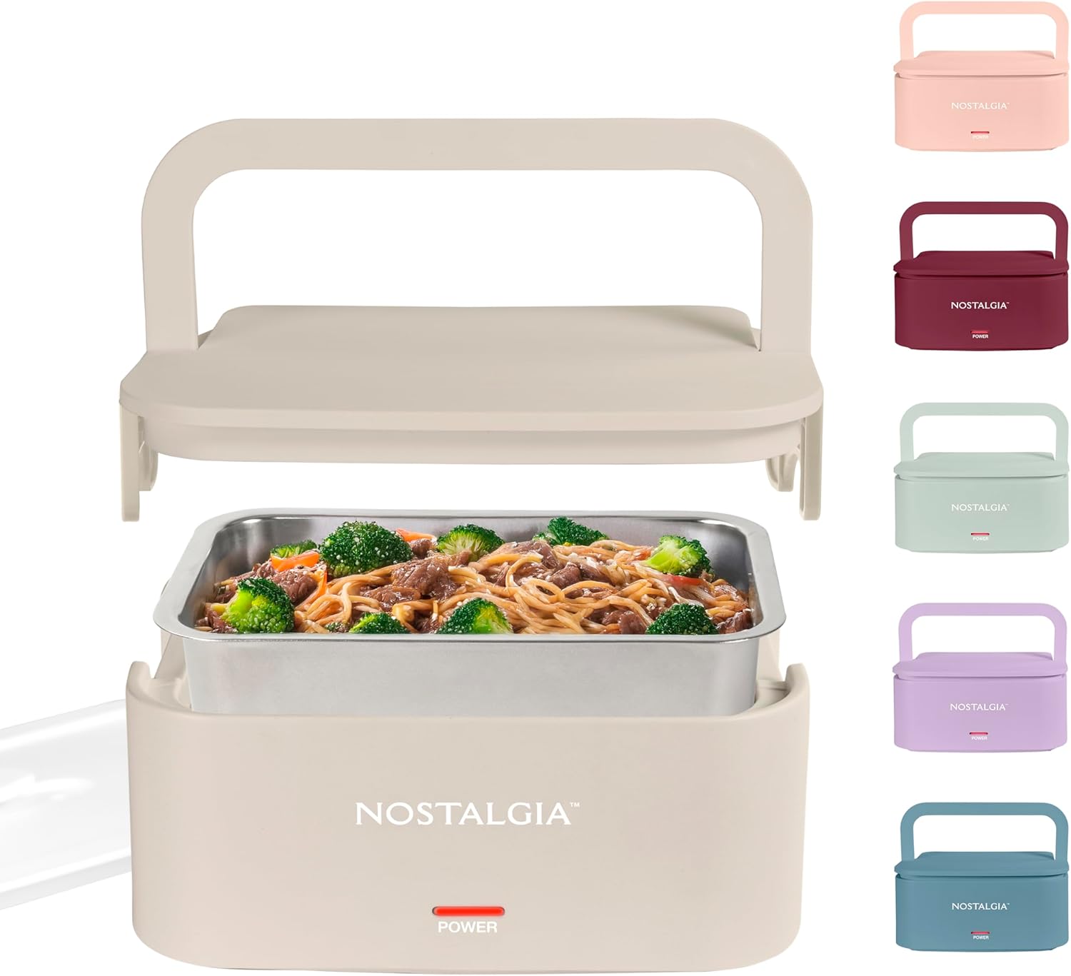 Nostalgia Portable Heated Lunch Box for Work & Travel Meals