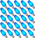 C7 LED Blue Replacement Bulbs 25-Pack - Energy Efficient Colored