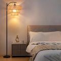 Boho Floor Lamp for Living Room Bedroom - Adjustable Arc Floor Lamp